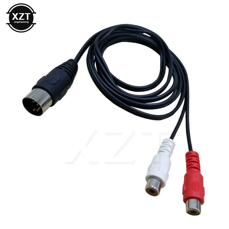 MIDI DIN 5P штекер на 2 RCA разъем мама Jack MF стерео аудио кабель для кассетного плеера CD к