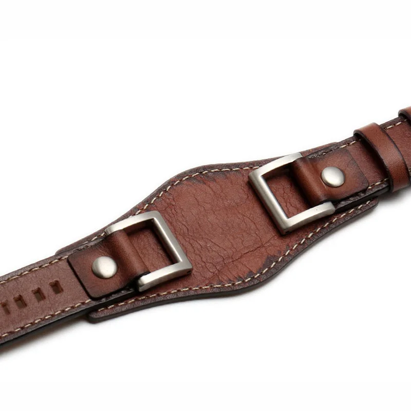 Fossil JR1157 Watchband Genuine Leather 24mm Men Watch Band Strap High Quality Vintage Bracelet Retro Style Brown Black