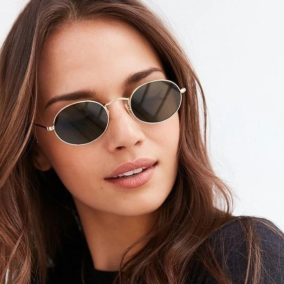 

Small Oval Gold gray Sunglasses For Women Luxury 2019 Men Brand Designer Eyewear Shades Ladies Alloy Sun Glasses UV400 Eyegla