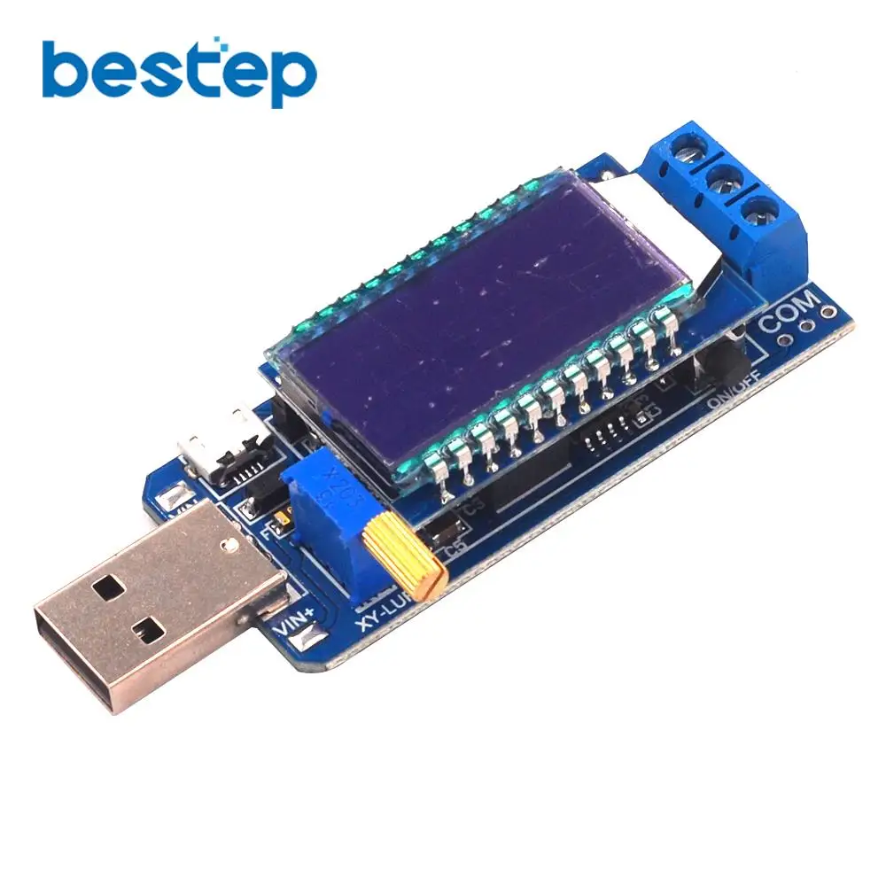 USB понижающий модуль питания DC 5 В до 3 В/9 В/12 с ЖК дисплеем Регулируемый