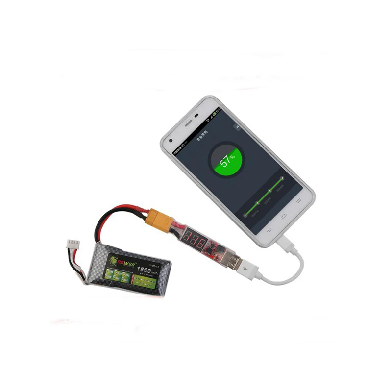 2S 6S литиевая батарея XT60 разъем к USB преобразователь питания адаптер с цифровым