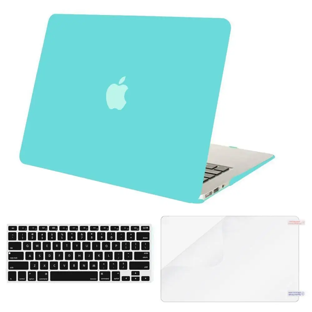 Matte Turquoise Чехол для ноутбука MOSISO для Apple MacBook Air 13 дюймов A1466 матовый чехол для ноутбука Macbook Pro Retina13 A1502/A1425+ чехол для клавиатуры - Цвет: Matte Turquoise