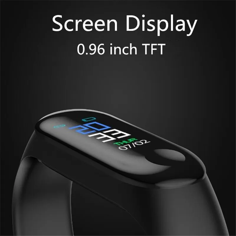 M3 Smart Band Bracelet Waterproof Heart Rate Blood Pressure Monitor Tracker Replaceable Watch For Android IOS | Электроника