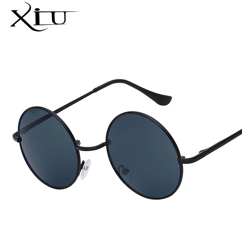 Солнцезащитные очки XIU для мужчин и женщин круглые металлические брендовые