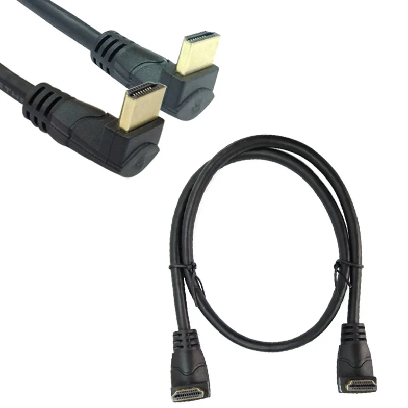 DAN speed 1080P 4K HDMI 2,0 HDMI кабель MaleUp to Up угловой высокоскоростной для xbox HDTV DVD видео 0,3 м 0,6 м 1,8 м