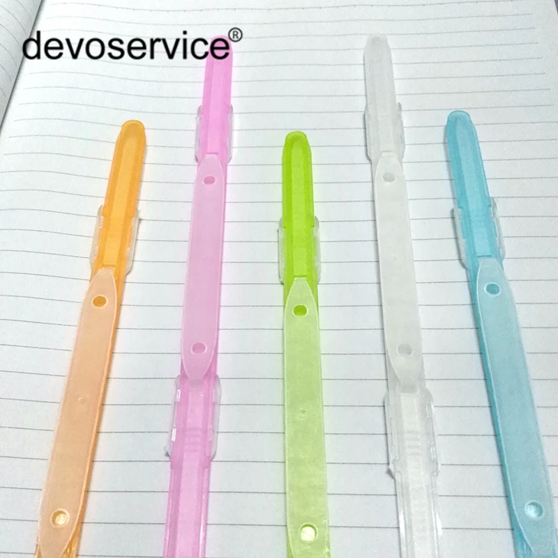 

New 5Pcs/Lot 2 Holes Document Paper Fasteners Plastic Binding Binder Rings Two-Piece Paper Fastener Office Equipment Accessories