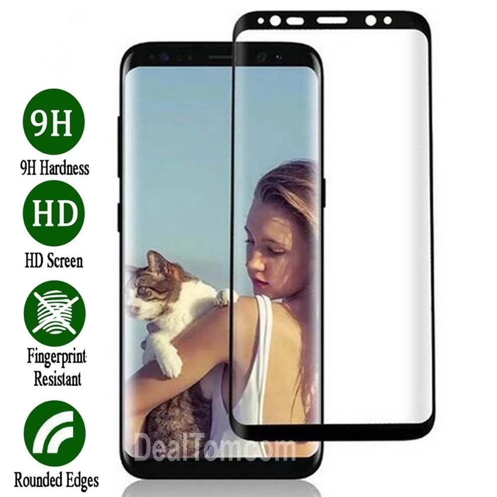 Temper Glass Full 3D Curved Screen Protector H9 For Samsung Galaxy S9 Plus S8 S7 S6 Note 8 | Мобильные телефоны и