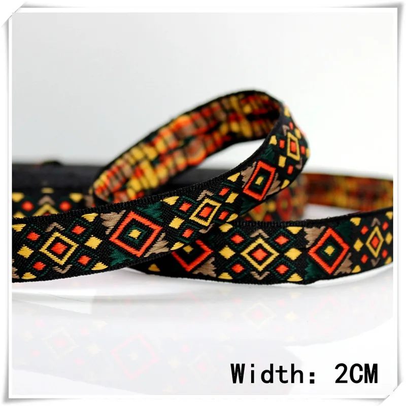 10 ярдов/партия 2 см декоративные жаккардовые ленты для ресторана в этническом