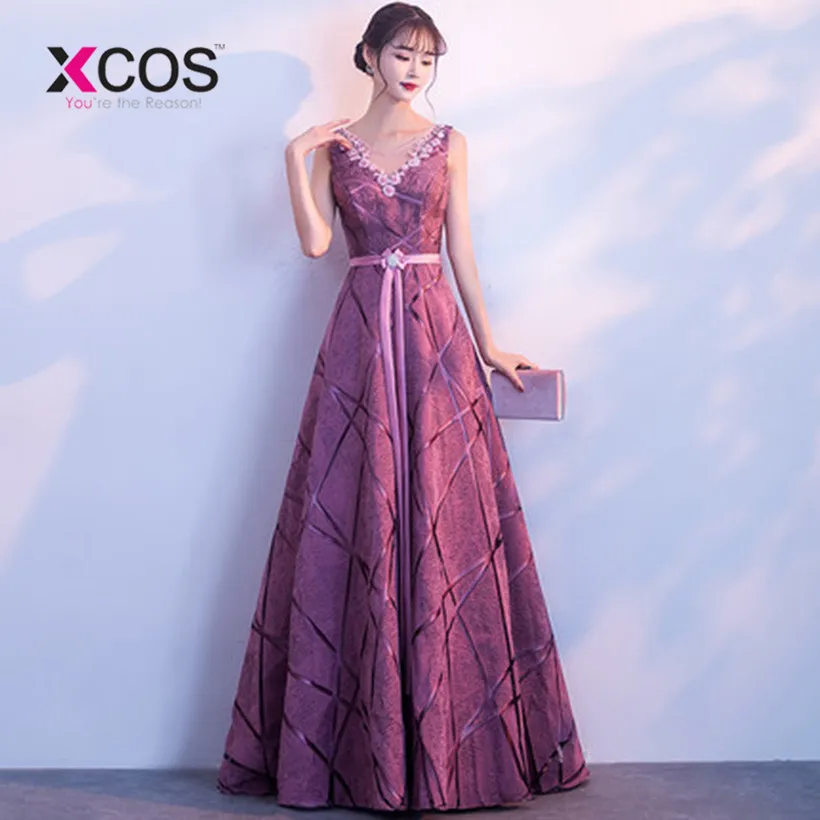 Элегантное вечернее платье с длинным 2017 аппликации для банкета вечеринки