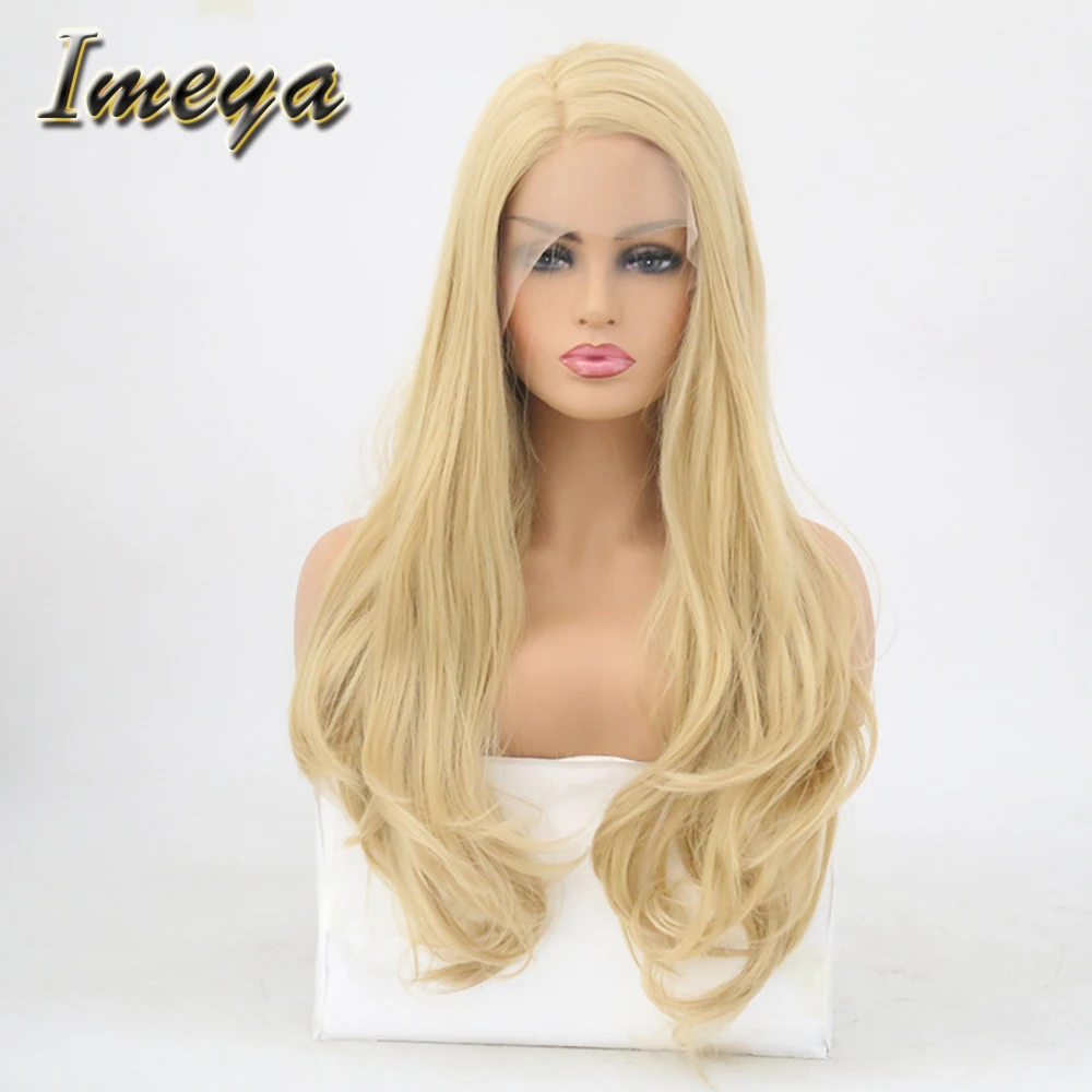 Длинный волнистый термостойкий парик Imeya со светлыми боковыми частями на