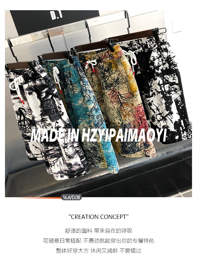 Мужские пляжные шорты, новые модные льняные шорты для отдыха, свободные прямые удобные Бермуды, мужские летние шорты, брендовые, большие размеры, M-5XL