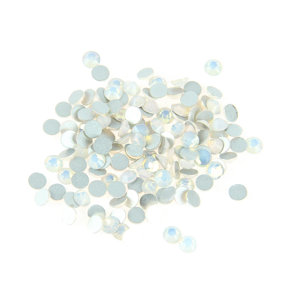 1440 Искусственные белые опаловые ногти с плоской задней поверхностью без горячей