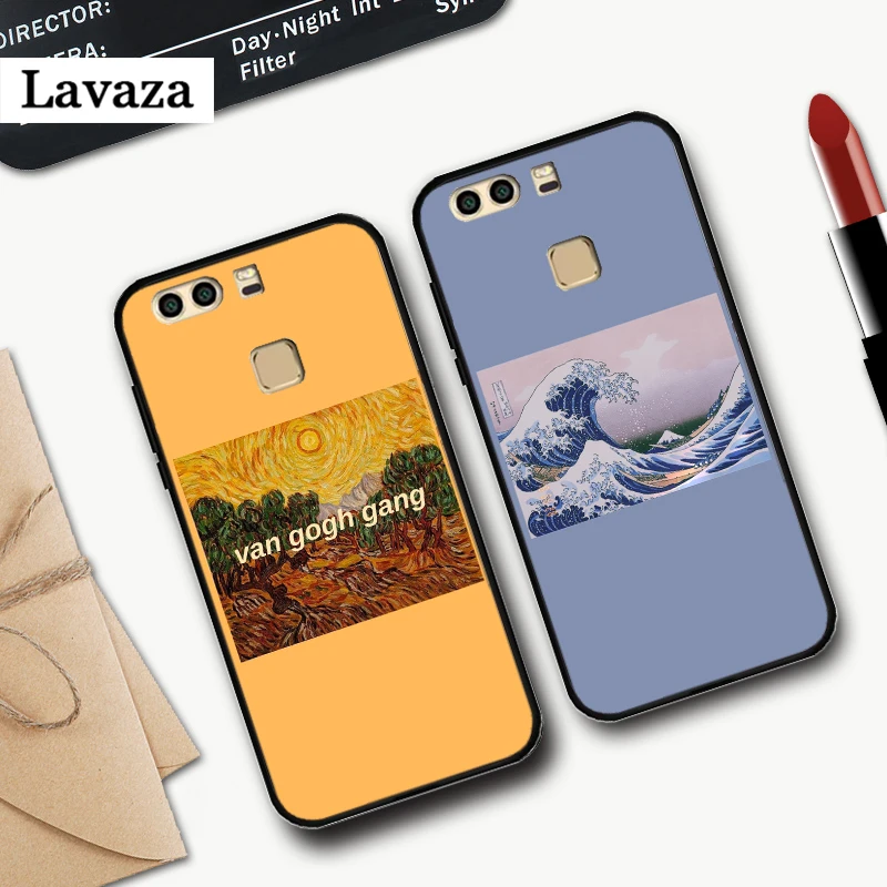 Силиконовый чехол с рисунком Ван Гога для huawei P8 Lite P9 Mimi P10 P20 Pro P Smart Z P30