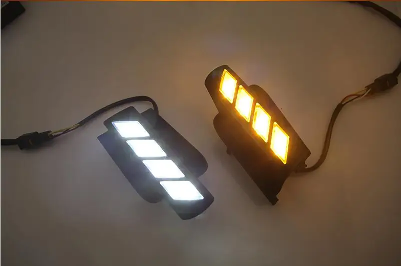 

Qirun led drl daytime running light for Toyota Prado 120 Land cruiser LC120 FJ120 2003-2009 with yellow turn signal