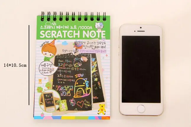 DIY милый кавайный блокнот катушка граффити черная страница волшебный для