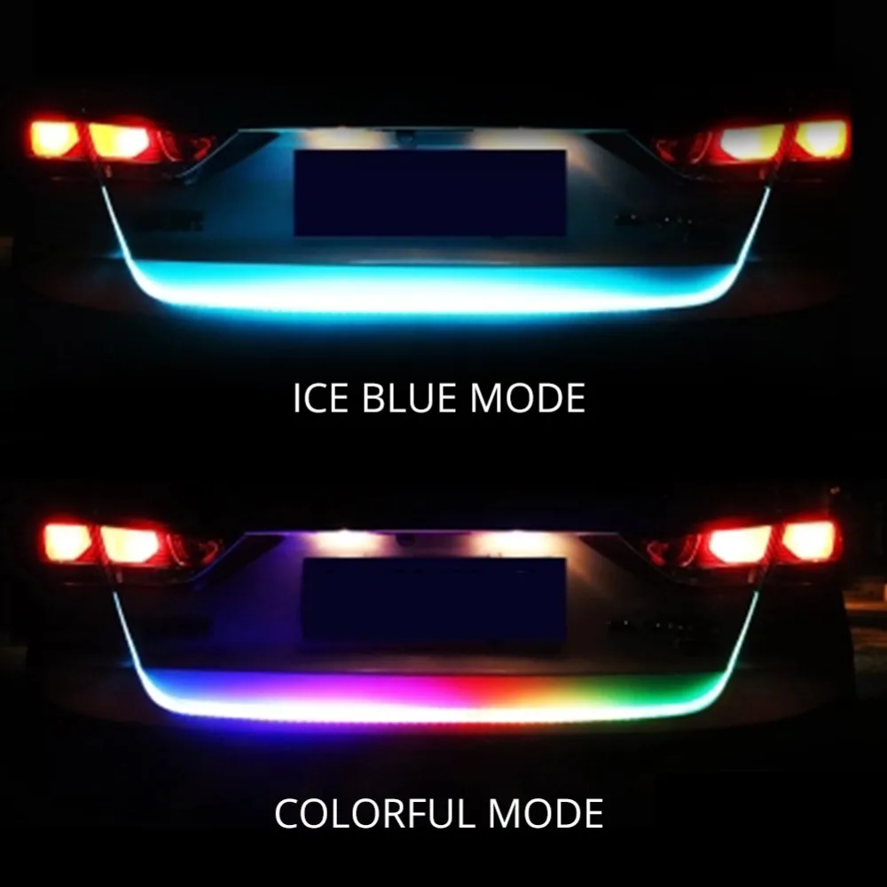 Автомобильная задняя светодиодная RGB лента ATcomm 120 см декоративная лампа