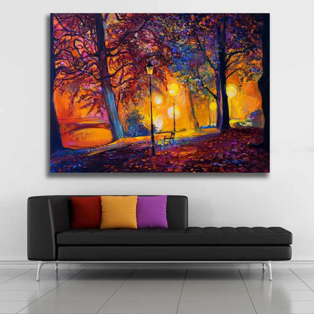 Embelish Lavender Field With Trees Modern Wall Art Pictures For Living Room HD Print Landscape Canvas Painting Home | Дом и сад
