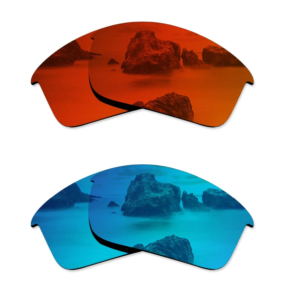 2 пары поляризованных солнцезащитных очков Glintbay Сменные линзы для Oakley Bottle Rocket Fire