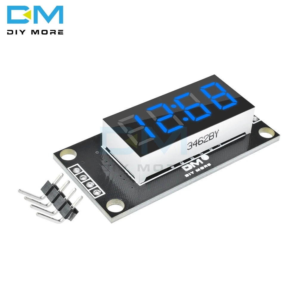 BLUE TM1637 4-разрядный цифровой светодиодный 0,3" 0,36 дюймов 7 сегментов Дисплей часы трубки модуль светодиодный доска для Arduino с булавками двойной в горошек - Цвет: BLUE
