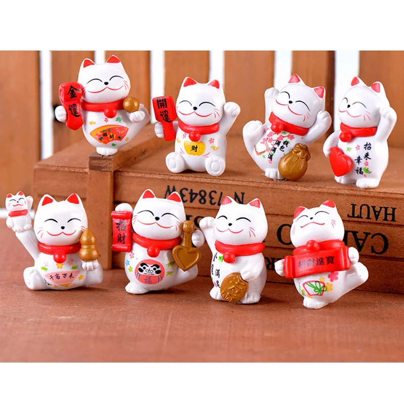 1 шт. миниатюрная фигурка Lucky Cat богатство котята Мультяшные фигурки модели