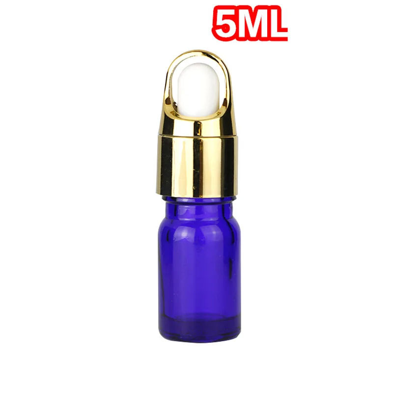5 мл синий стеклянный капельница бутылки алюминиевый масло флакон для эфирных