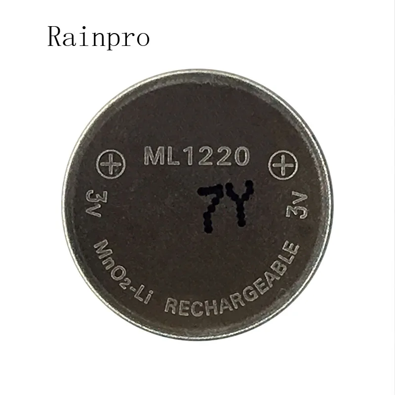 

2 шт./лот, литий-ионный аккумулятор Rainpro 3 в ml1220, 1220, аккумуляторная батарея 3 в, батарейка для монет