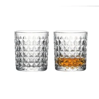 270ml set of 2 old classical fashion whiskey glass drinking glasses lead free glass machine made water glasses 9oz