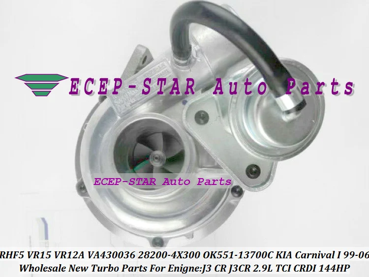 RHF5 VR12 VR15 28200-4X300 282004 X300 28200-4X310 ОК 55113700 C OK551 13700C Turbo для KIA Carnival I 1999-06 J3 CR J3CR 2.9L TDI