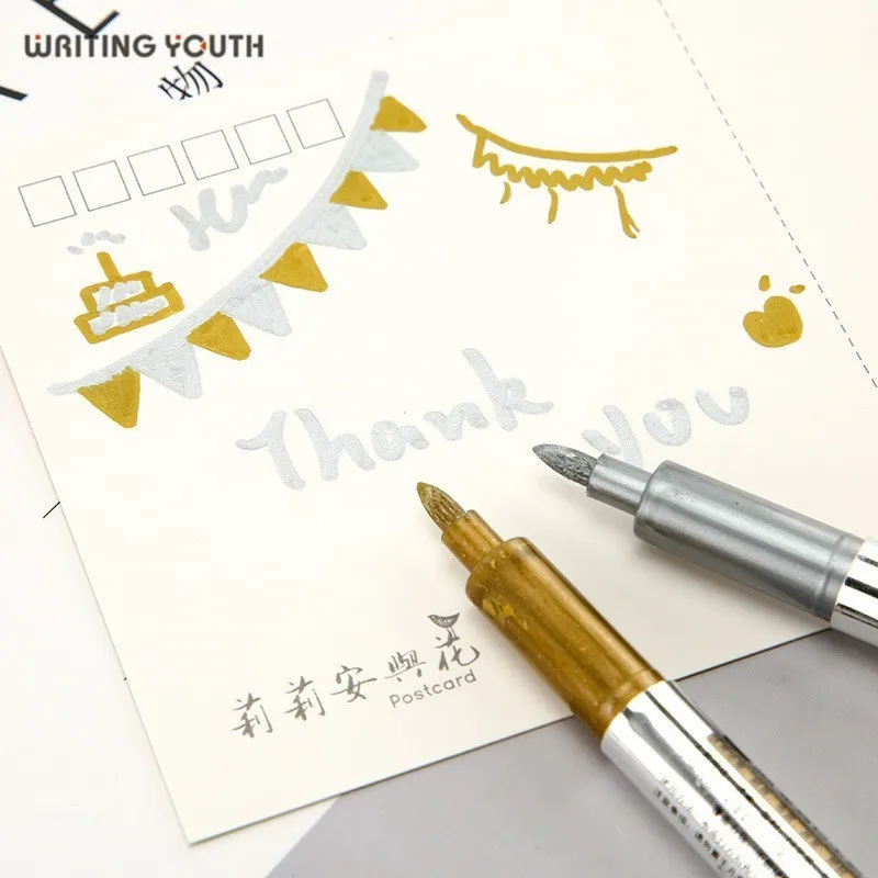 1 5 мм металлический водонепроницаемый маркер с перманентной краской ручка