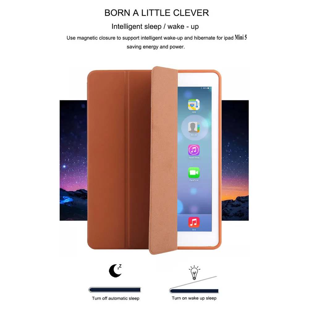Защитный чехол из искусственной кожи 7 9 дюйма для Apple iPad Mini 5 2019 с держателем