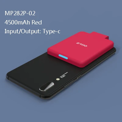 TYPE C-RED Внешний внешний аккумулятор зарядное устройство чехол для iPhone 11 7 8 plus XS MAX/mi cro USB/type C чехол для samsung S9/huawei P10/mi 9 - Цвет: TYPE C-RED
