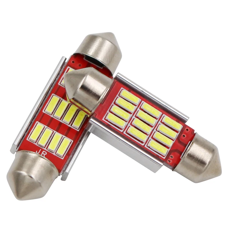 Светодиодная лампа CANBUS 12 SMD 4014 для салона автомобиля 31/36/39/41 мм В постоянного тока 1