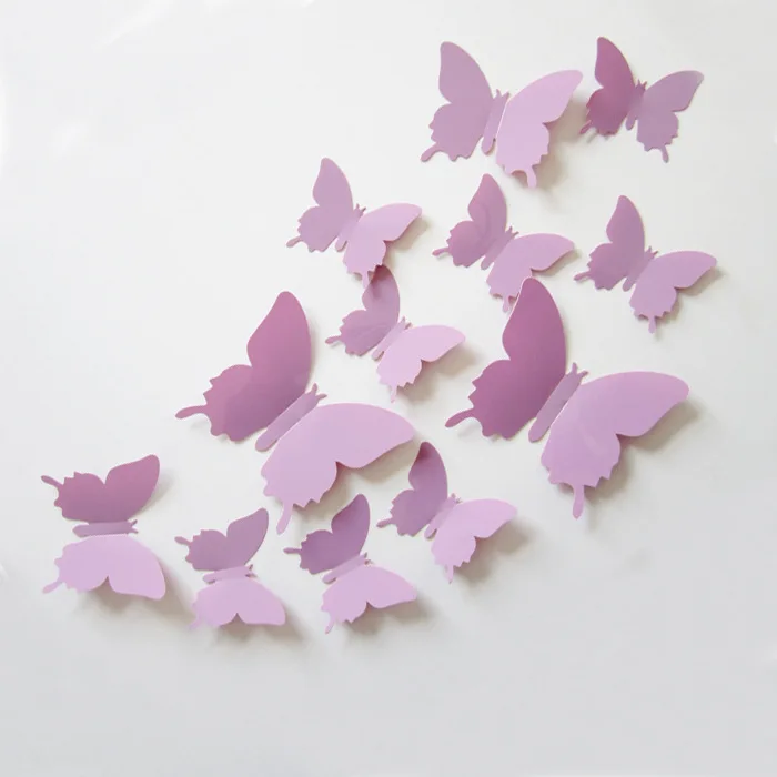 

Hotsales 3D creative DIY butterfly three-dimensional wall stickers 12piece