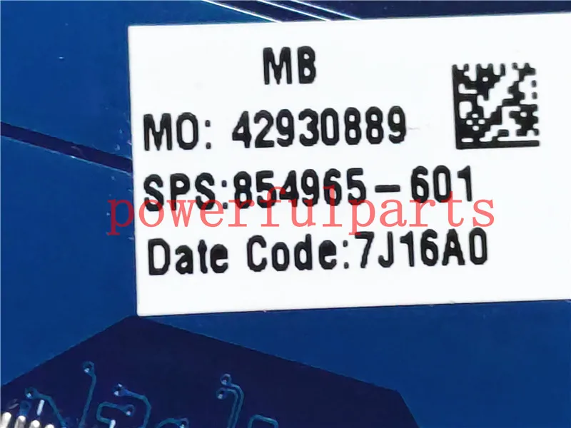 Материнская плата для ноутбука 854965-601 LA-D711P для hp NOTEBOOK 15-BA 15Z-BA 15-BG 15-BA026CA с A6-7310 процессором полностью протестирована