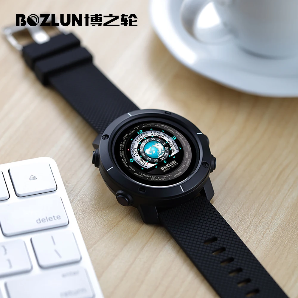Smart watch мужчин relogio цифровые часы монитор сердечного ритма здоровья привело
