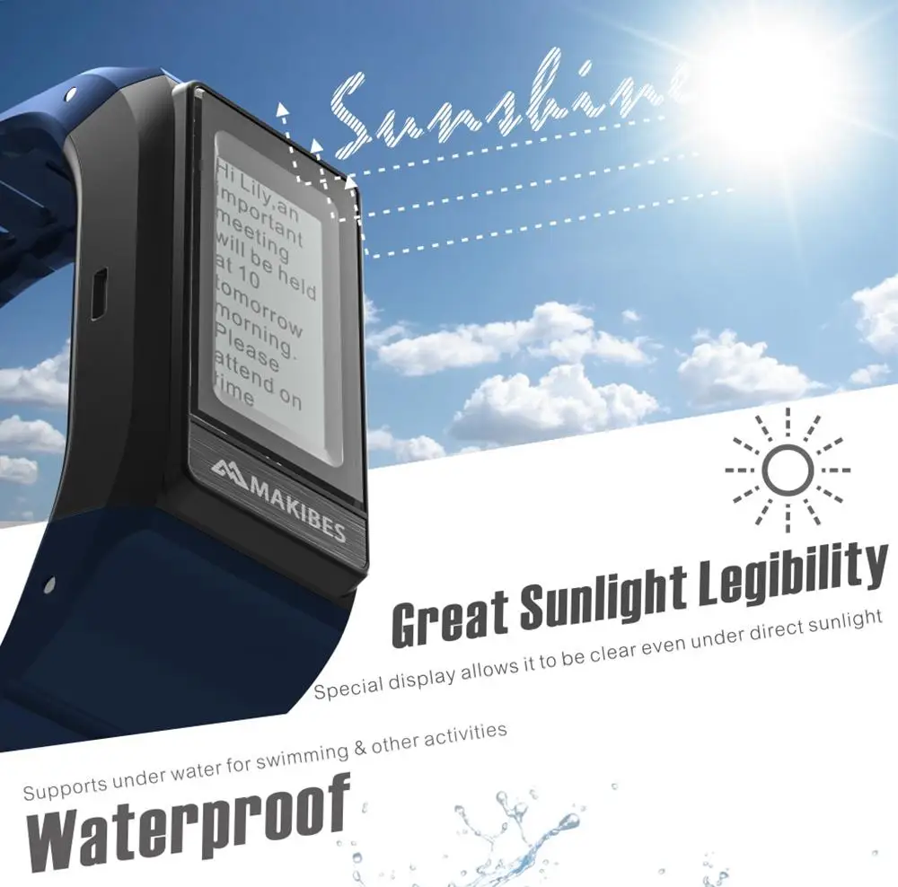 Makibes G03S gps мультиспорт Smart Сердечного ритма Фитнес браслет IP68 водонепроницаемый