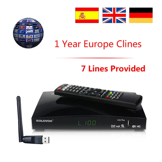 V8S CCCAM WIFI DONGL Solovox V8S Плюс Цифровой HD спутниковый ресивер 1080 P DVB-S2 цифровой декодер H.265 Wi-Fi CCcam M3U Сталкер IPTV youprn Youtube - Цвет: V8S CCCAM WIFI DONGL