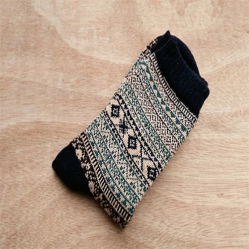 Осенне зимние мужские шерстяные счастливые длинные носки PEONFLY Смешные хлопковые