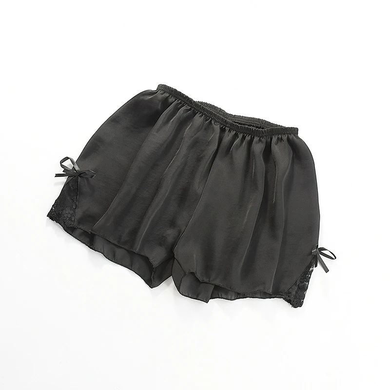 

Hot Summer Ladies New Fashion Silk Elastic Mid Waist Female Lace Breathable Home Shorts Women Casual Shorts Girls Short