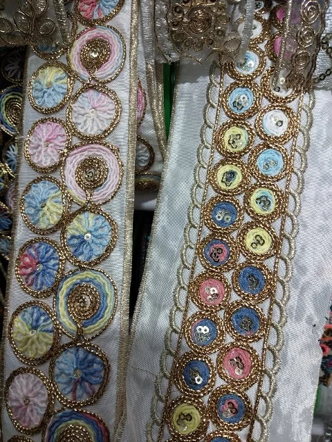 

Ширина, 10 ярдов/партия, хлопчатобумажная тканая жаккардовая лента с вышивкой и блестками, аксессуары для одеял