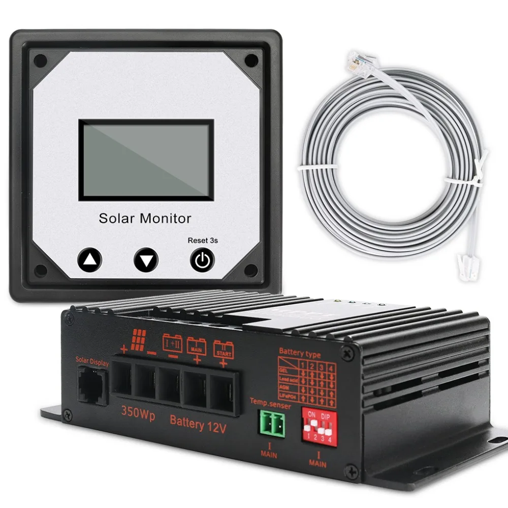 OLYS 20A 12V APP MPPT Контроллер заряда солнечных батарей умная солнечная батарея для RV