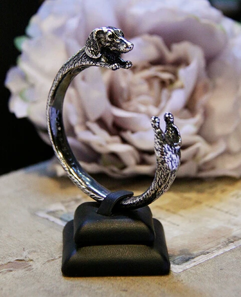 Хип-хоп стиль бохо Шикарный Браслет такса ретро животное браслет девушка подарок