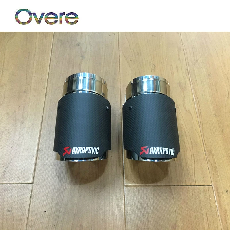 Overe углеродная выхлопная труба Akrapovic для Volkswagen Polo Jetta MK6 1,4 T для VW Golf 7 6 MK7 Bora Scirocco аксессуары