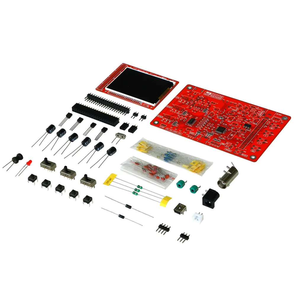 Ручной цифровой осциллограф DSO138 ЖК TFT DIY части SMD припаянный набор электронного