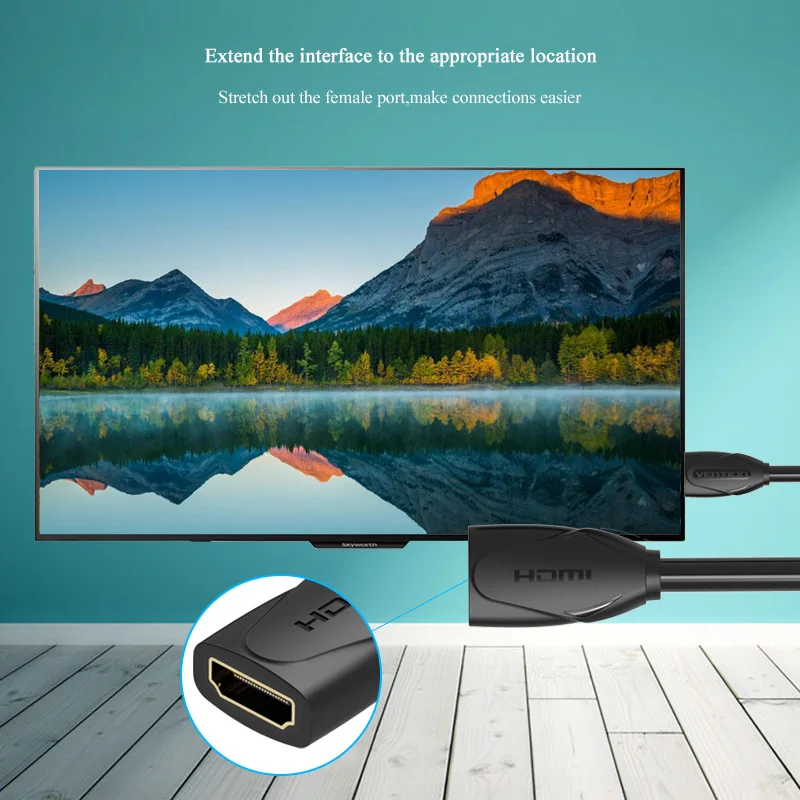 Vention HDMI Удлинительный кабель male-female 1 м/2 м/3 м/5 м 4 к 3D в расширенный для HD TV LCD