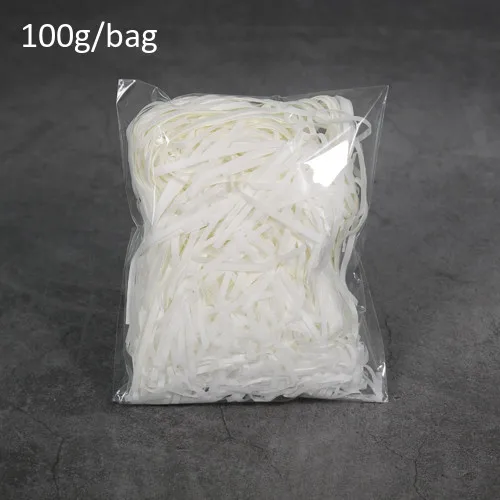100 г/пакет рафия бумага измельченные Crinkle конфетти подарки коробка для конфет мешок наполнения материал наполнитель Свадьба День Рождения Вечеринка украшения - Цвет: Ivory