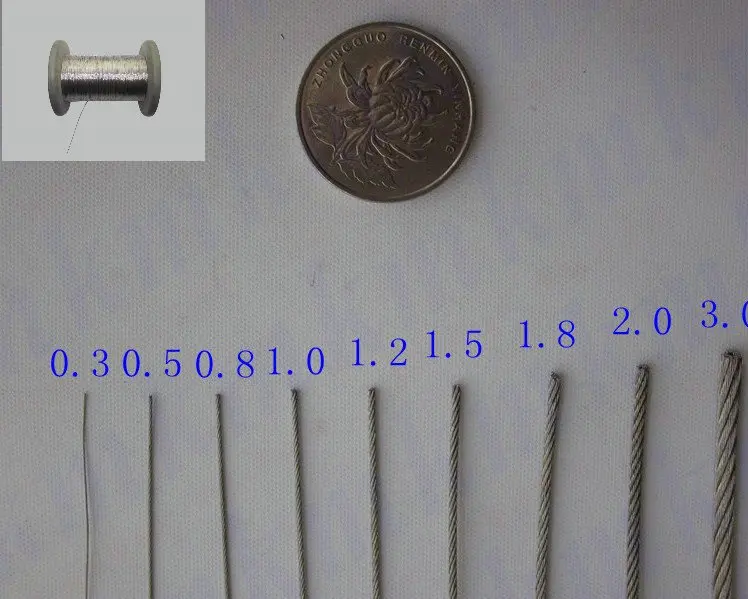 100 м/рулон металлический трос из нержавеющей стали AISI 304 1 2 мм 7X7|wire rope|rope silkwire rope loop