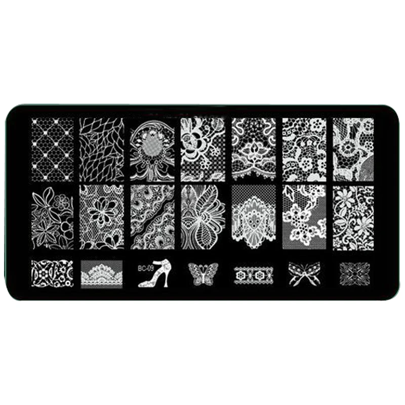 Модные штамповочные пластины для ногтей кружевные все серии ногтевого дизайна