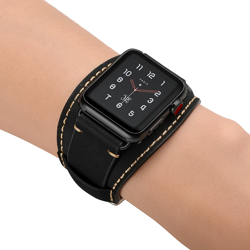 Новейший браслет из натуральной кожи ремешок для Apple Watch Series 1 2 3 iWatch 38 мм 42 Ремешки