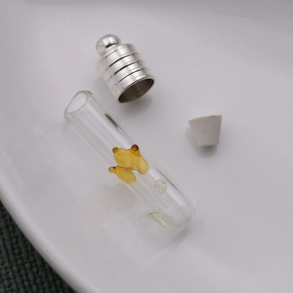 yellow Lotus flower 50 штук 6 мм цветочный стеклянный флакон подвеска металлическая крышка резиновая пробка стеклянная бутылка Шарм формирование микрорельфа имени на рисе искусство ювелирные изделия ожерелье кулон - Окраска металла: yellow Lotus flower